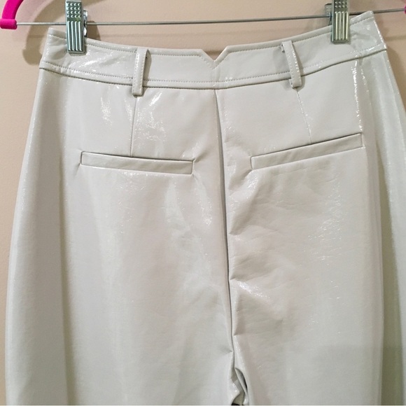 7 FOR ALL MANKIND 2 PCS Set VEGAN LEATHER PANTS TOP  Grey Size Xs-s New - Picture 5 of 12